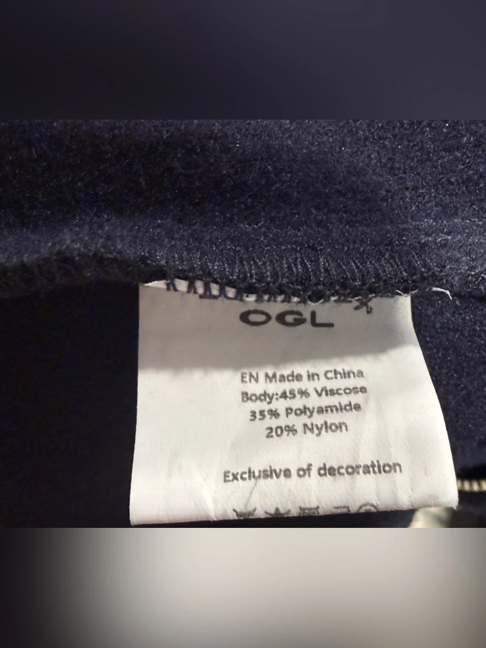OGL Navy Cropped Zip Front Jacket Size Small | Minimalist Collared Jacket | - Picture 8 of 9